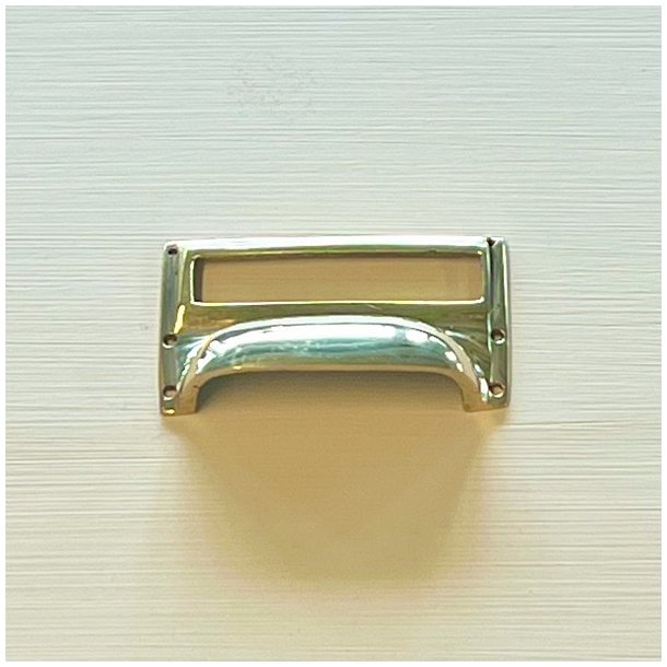 Etiketholder med greb - messing