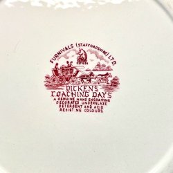 Serveringsfad - Dickens Coaching Days, engelsk Staffordshire porceln 