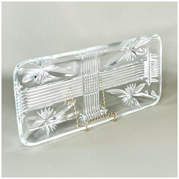 Rouladefad - stjerner og riller, klart glas