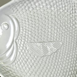 Fiskefad - stort, hvid porceln 