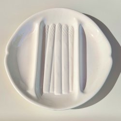 Aspargesfad - fransk, lille, hvidt