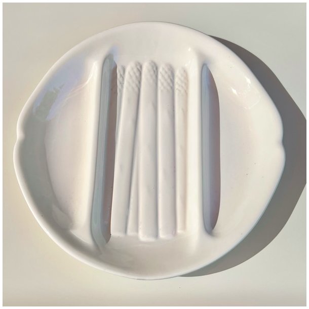 Aspargesfad - fransk, lille, hvidt