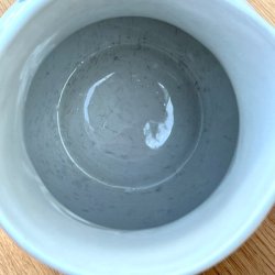 Kande - fajance med bl blomster