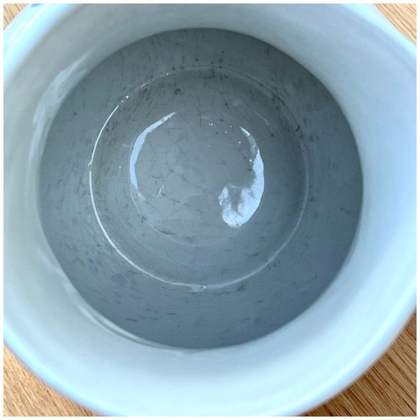 Kande - fajance med bl blomster