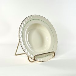 Tallerken dyb �25 - engelsk fajance, Grindley Cream Petal