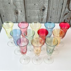 Vintage franske likrglas (4 stk samlet)