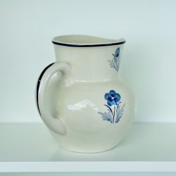 Kande - fajance med bl blomster