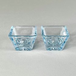 Lysestager - firkantede t/kertelys, sart lysebl