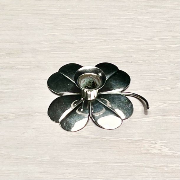 Firklver lysestage i slv til kertelys