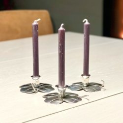 Firklver lysestage i slv til kertelys