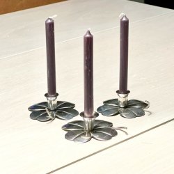 Firklver lysestage i slv til kertelys