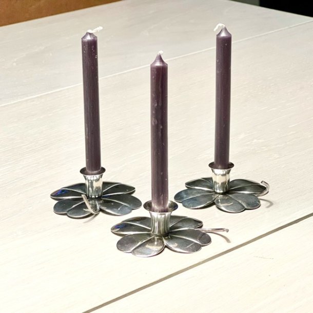 Firklver lysestage i slv til kertelys