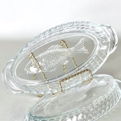 Fiskefad - ovalt med fisk