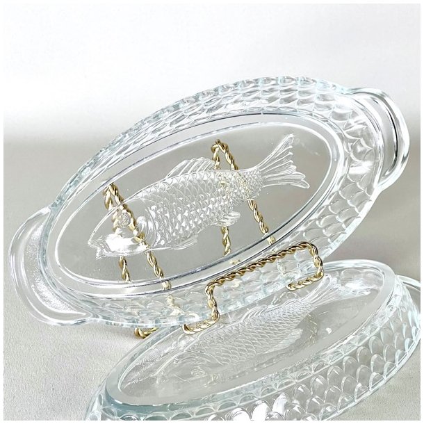 Fiskefad - ovalt med fisk