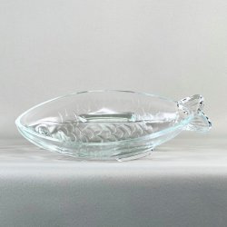 Fisketallerken - klart glas 