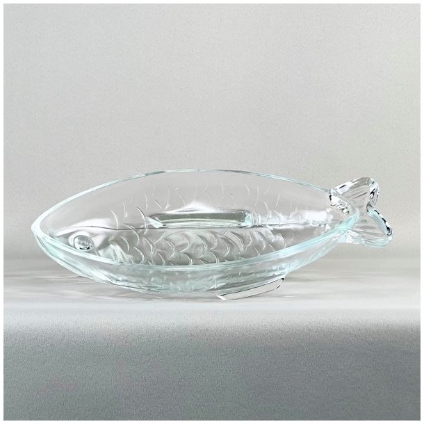 Fisketallerken - klart glas 