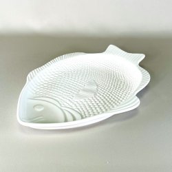 Fiskefad - stort, hvid porceln 
