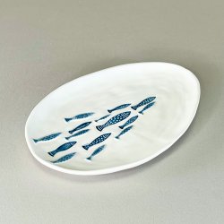 Keramik fiskefad - hndlavet