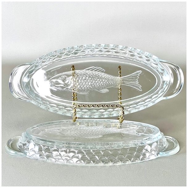 Fiskefad - ovalt med fisk