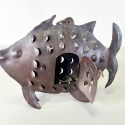 Fiskelanterne i metal