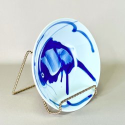 Tallerken - dyb, kinesisk m/bl fisk