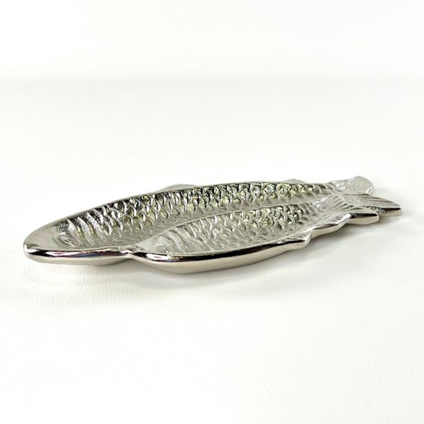 Fiskefad - lille, s�lvfarvet metal 