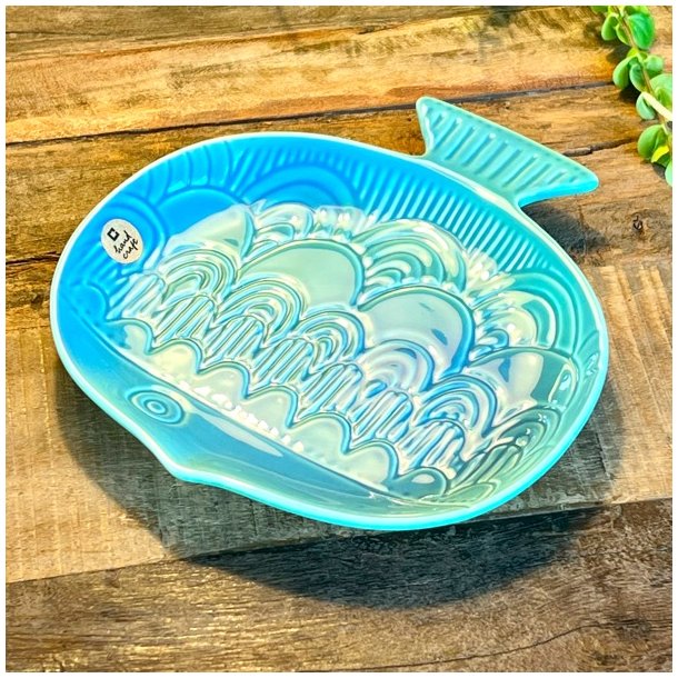 Keramik fiskefad - turkis