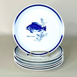 Fisketallerkener - blt motiv fra Kahla