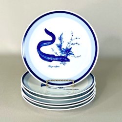 Fisketallerkener - blt motiv fra Kahla