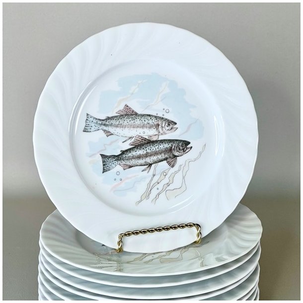 Fisketallerken med blondekant - Seltmann Weiden