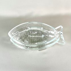 Fisketallerken - klart glas 
