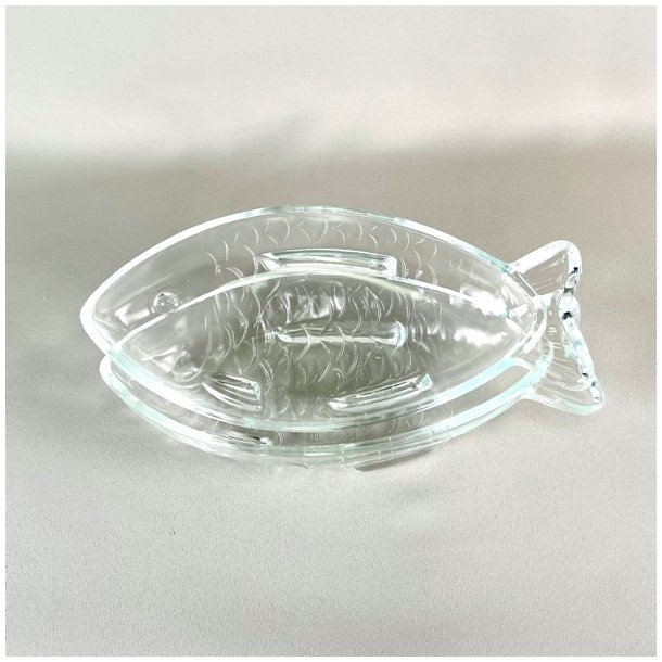 Fisketallerken - klart glas 