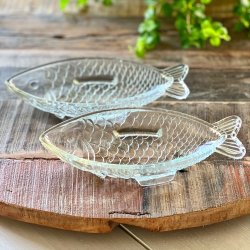 Fisketallerken - fransk, klart glas 