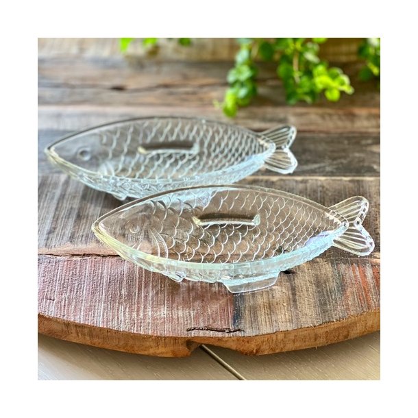 Fisketallerken - fransk, klart glas 