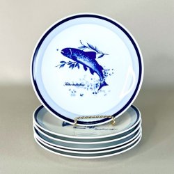 Fisketallerkener - blt motiv fra Kahla