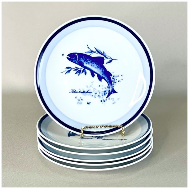 Fisketallerkener - blt motiv fra Kahla