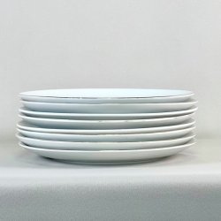 Fisketallerken - guldkant og lysegrn tang