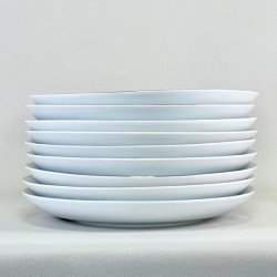 Fisketallerken - guldkant og lysegrn tang