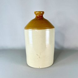 Saltglaserede krukker - sennepsfarvede