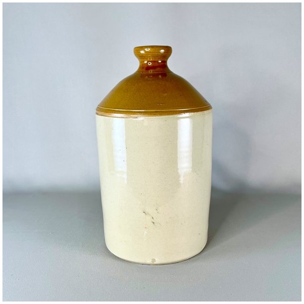 Saltglaserede krukker - sennepsfarvede