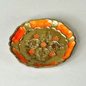 Glasbrik - dekoreret tr, stor