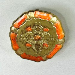 Glasbrik - dekoreret tr, stor