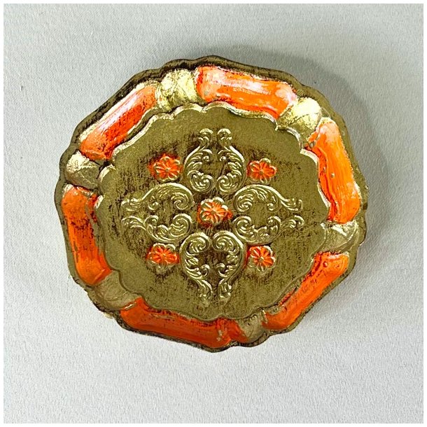 Glasbrik - dekoreret tr, stor