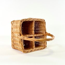 Fletkurv firkantet med 4 rum - 17 x 17 cm 