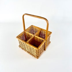 Firkantet kurv med 4 rum - 18 x 18 cm 