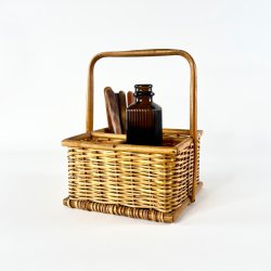 Firkantet kurv med 4 rum - 18 x 18 cm 