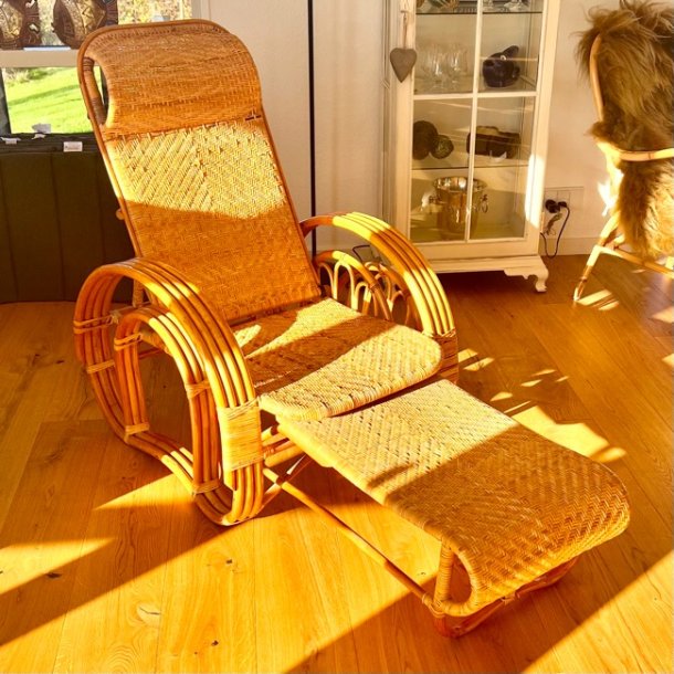 Chaiselong med skammel - SOLGT