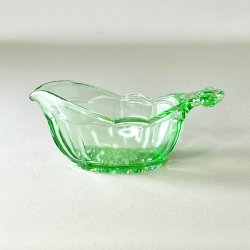 Sukker og flde st - grnt glas 