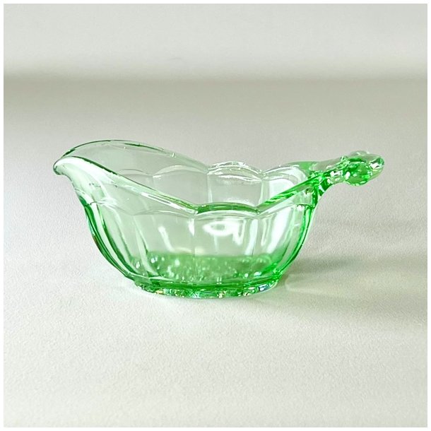 Sukker og flde st - grnt glas 