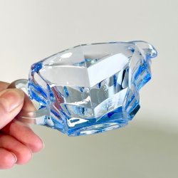 Sukker og flde st - lyseblt glas